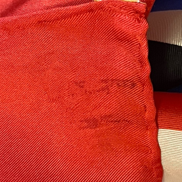 Large Vintage Schiaparelli Silk Scarf 27 In Sq Fair to Good Condition - Picture 8 of 10